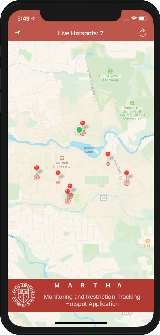 MARTHA app interface