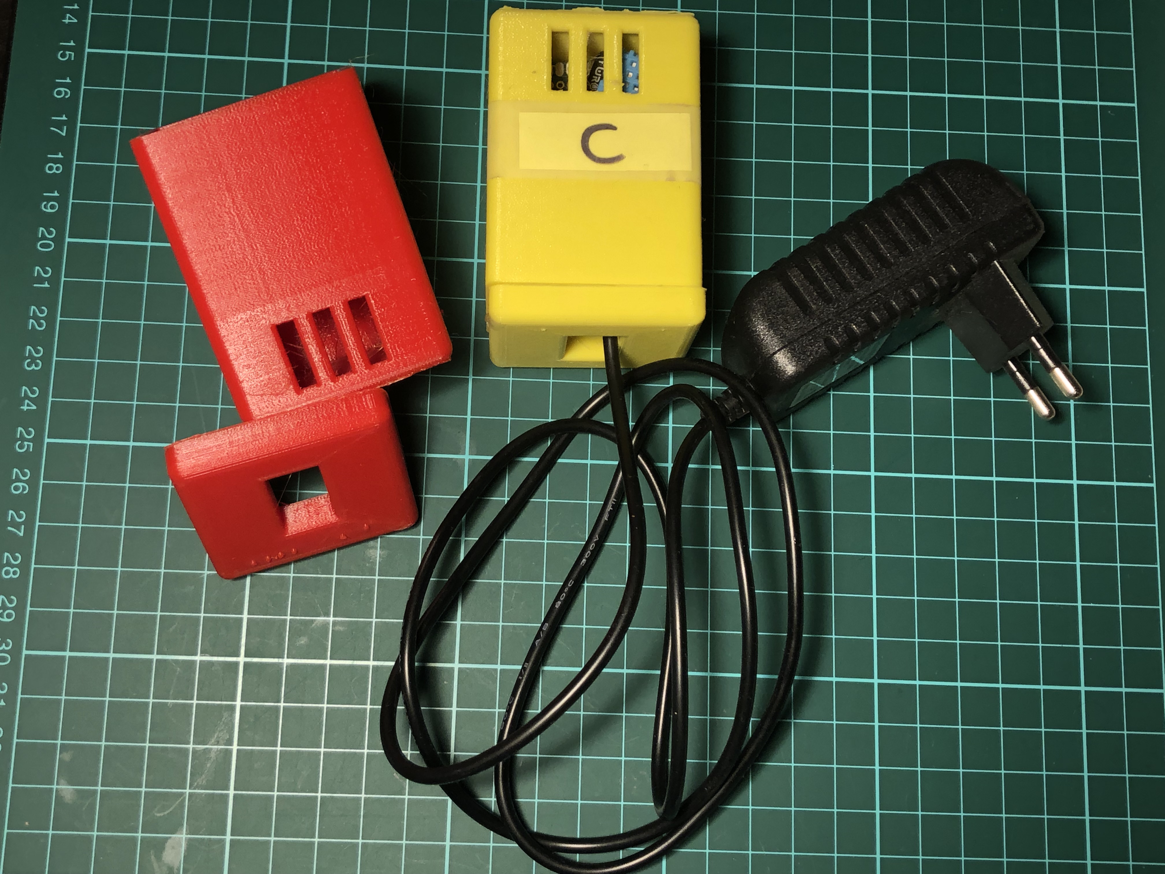 SAFE sensor-pod prototypes and power adapter