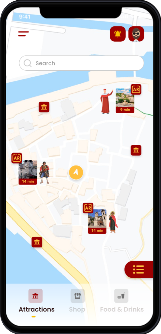 Visions map interface